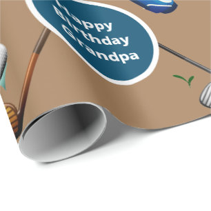 Personalised Golf Wrapping Paper