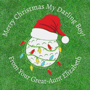 Personalised Golfball Christmas Wrapping Paper