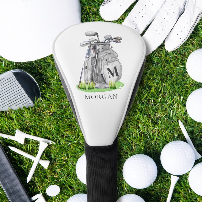 Personalised Golfer Initial Name Monogram Golf Head Cover (Personalized Golfer Monogram Golf Head Cover)