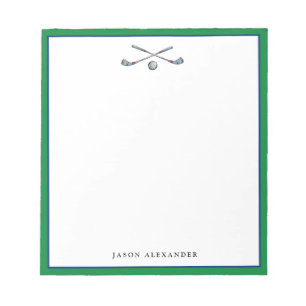 Personalised Golfer  Notepad