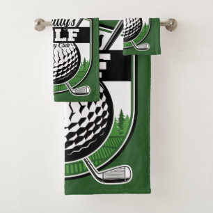 Personalised Golfer Player Pro Golf Country Club Bath Towel Set