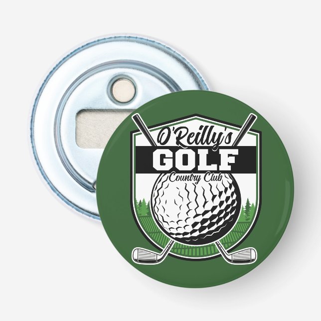 Personalised Golfer Player Pro Golf Country Club Bottle Opener (Front)