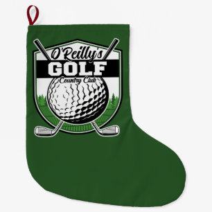 Personalised Golfer Player Pro Golf Country Club  Large Christmas Stocking