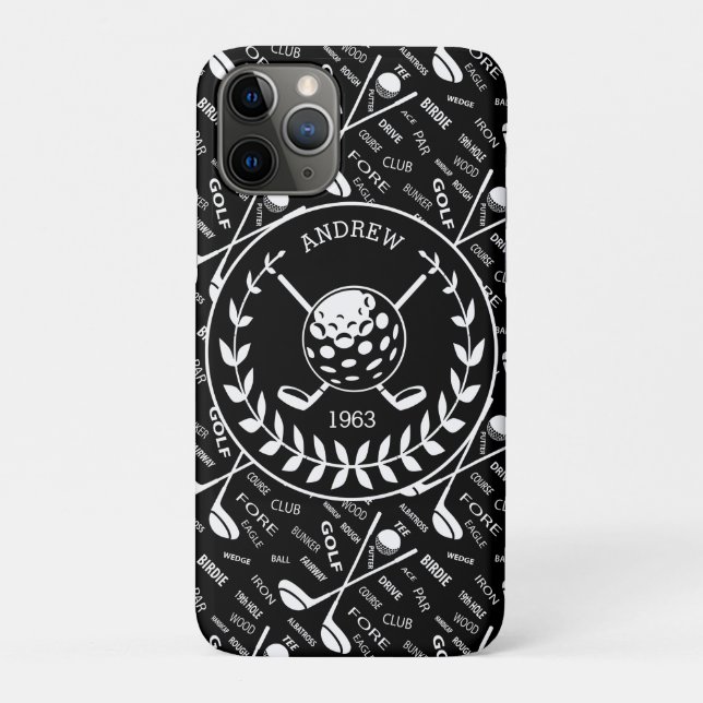 Personalised golfer stylish golf logo Case-Mate iPhone case (Back)