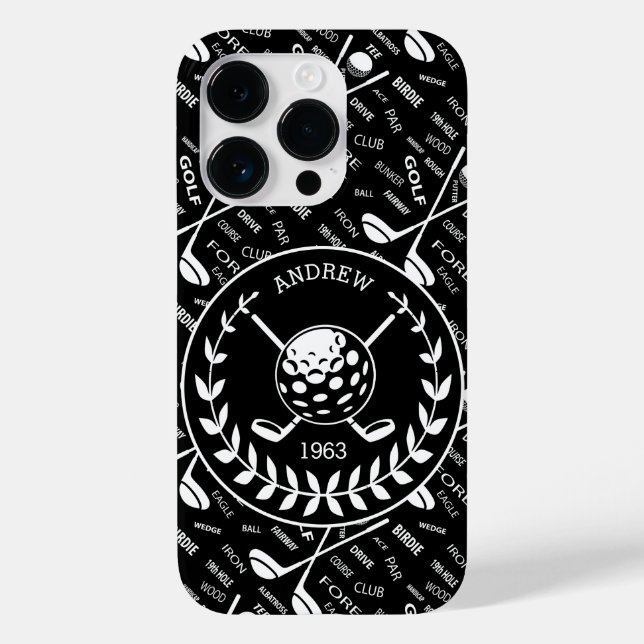 Personalised golfer stylish golf logo Case-Mate iPhone case (Back)