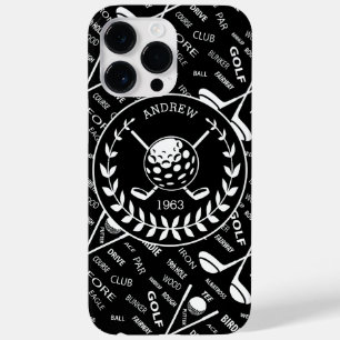 Personalised golfer stylish golf logo Case-Mate iPhone 14 pro max case