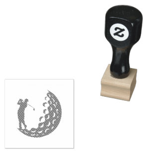 Personalised Golfer's Address Labels, Custom Ink & Rubber Stamp