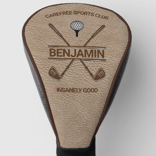 Personalised Golfers Name Cross Club Golf Head Cover