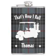 Personalised Golfer's Vinyl Wrapped Flask