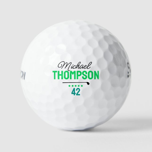 Personalised GolfPlayer's Name Monogram with Age Golf Balls (Front)