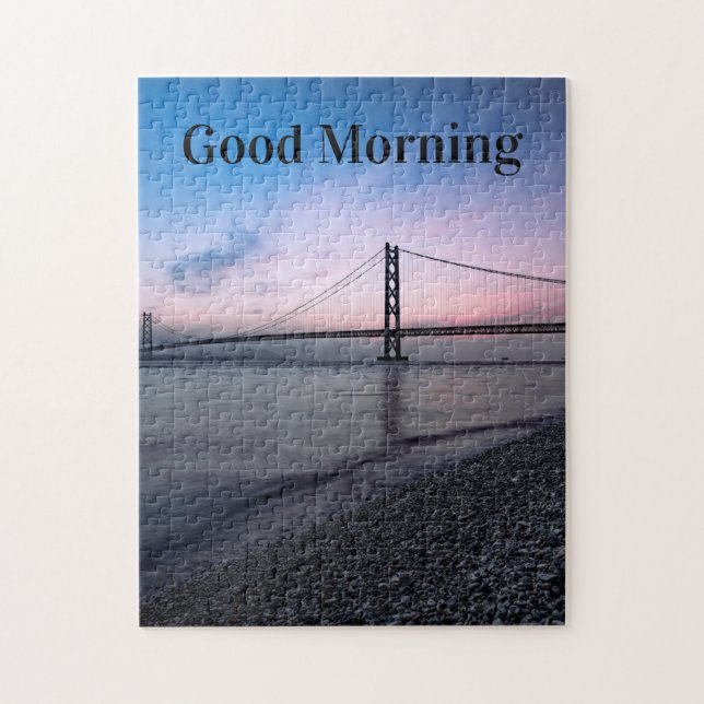 Personalised Good Morning Custom Photo Jigsaw Puzzle (Vertical)