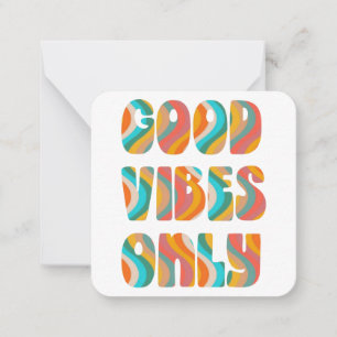 Personalised Good Vibes Note Card