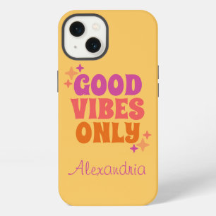 Personalised Good Vibes Yellow iPhone 13 Case