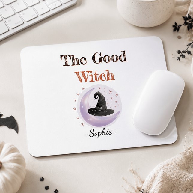 Personalised Good Witch Halloween Mousepad (Creator Uploaded)