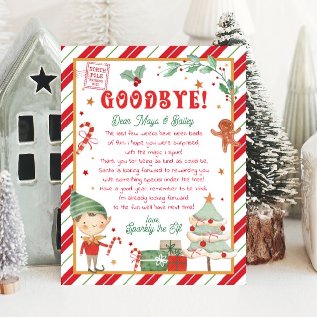 Personalised Goodbye Elf Letter Christmas (Goodbye elf letter is a perfect way to add magic to Christmas. Saying goodbye to your Christmas elf.)