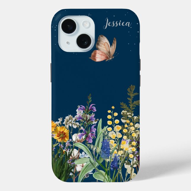 Personalised Gorgeious Watercolour "Midnight" Case-Mate iPhone Case (Back)