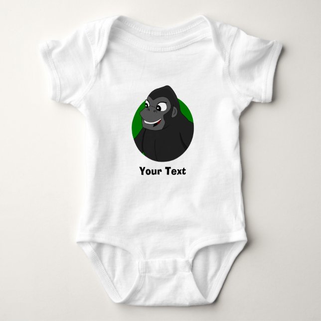 Personalised Gorilla Cartoon Bodysuit (Front)