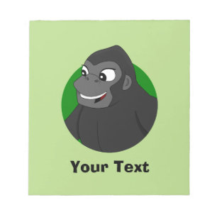 Personalised Gorilla Cartoon Notepad
