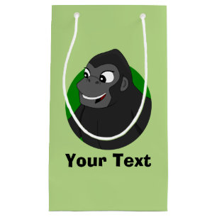 Personalised Gorilla Cartoon Small Gift Bag