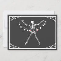 Personalised Goth Skeleton with Hearts