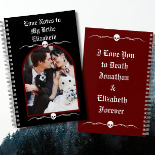 Personalised Gothic Dark Romance Love Notes Photo  Notebook