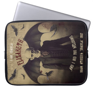 Personalised Gothic Dracula Vampire Laptop Sleeve