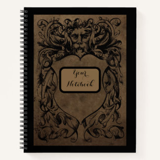 Personalised Gothic Earth Man Spiral Notebook