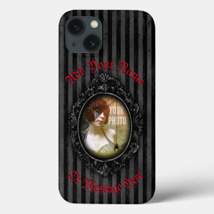 Personalised Gothic Frame With Spider iPhone Case