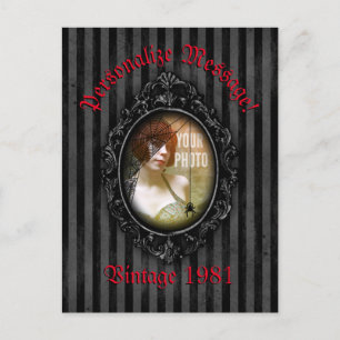 Personalised Gothic Frame With Spider Postcard