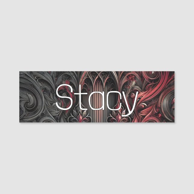 Personalised Gothic Name Tag (Front)