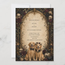 Personalised Gothic Skull Golden Retriever