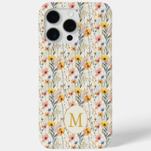 Personalised Gouache Meadow Flowers Pattern iPhone 15 Pro Max Case