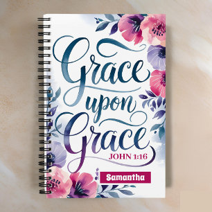 Personalised Grace Upon Grace Christian Journal