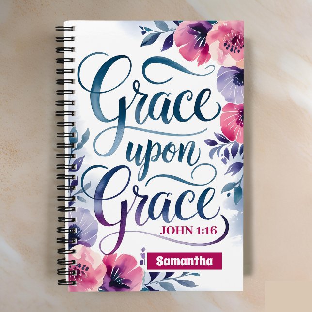 Personalised Grace Upon Grace Christian Journal (Creator Uploaded)