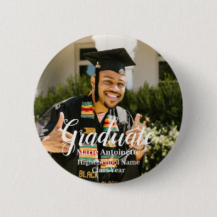 Personalised Grad Simple Photo 6 Cm Round Badge