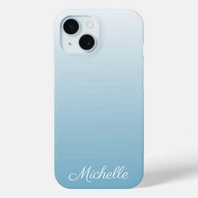 Personalised gradient ombre angel blue Case-Mate iPhone case (Back)
