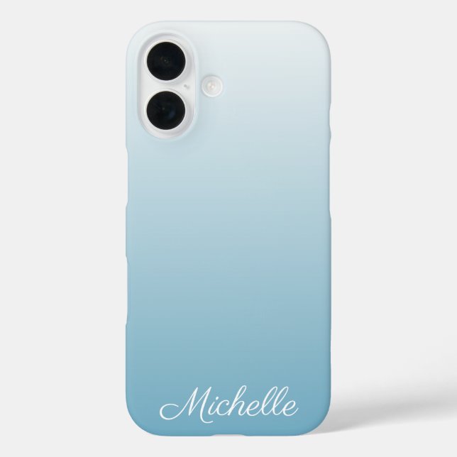 Personalised gradient ombre angel blue Case-Mate iPhone case (Back)
