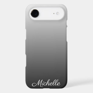 Personalised gradient ombre black shades of grey