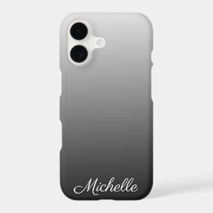 Personalised gradient ombre black shades of grey