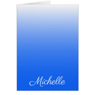 Personalised gradient ombre electric blue