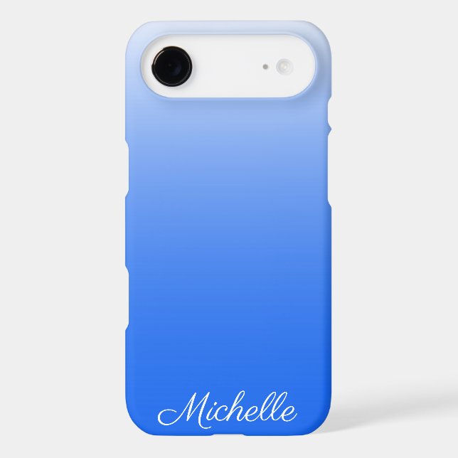 Personalised gradient ombre electric blue (Back)