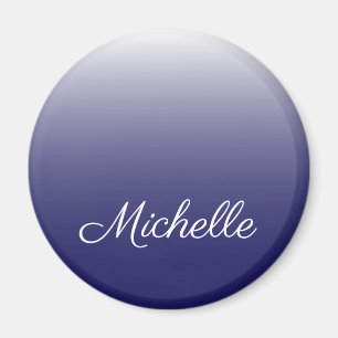 Personalised gradient ombre navy blue magnet