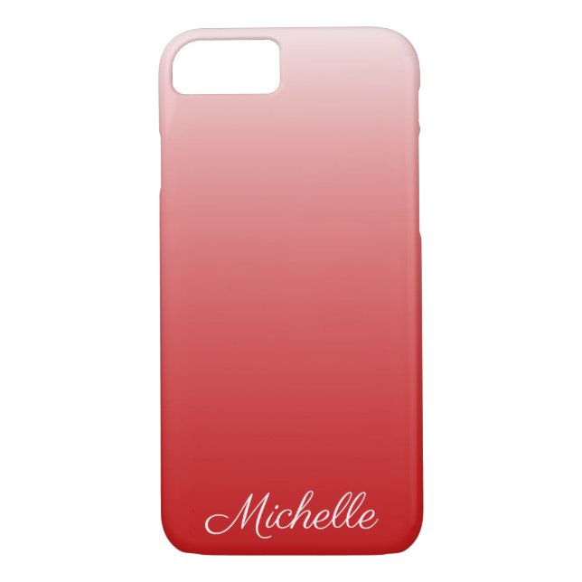 Personalised gradient ombre red Case-Mate iPhone case (Back)