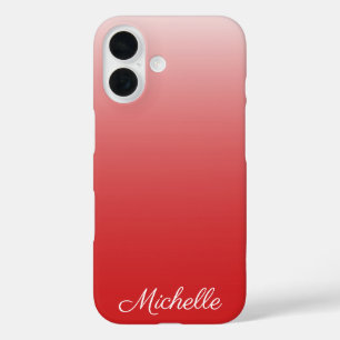 Personalised gradient ombre red iPhone 16 case