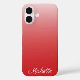 Personalised gradient ombre red iPhone 16 case