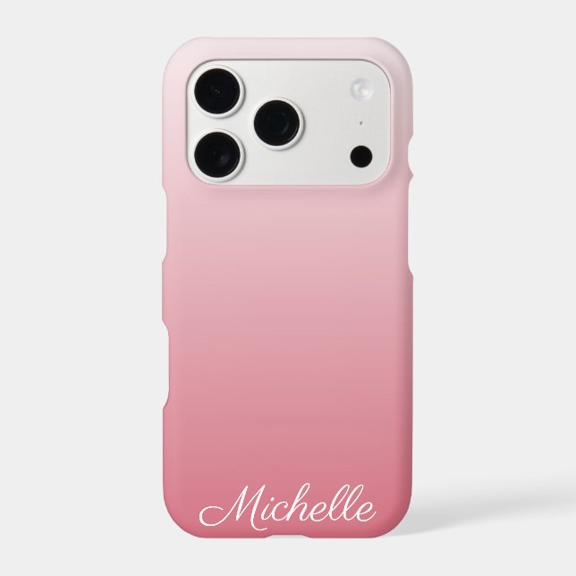 Personalised gradient ombre salmon pink (Back)