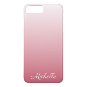 Personalised gradient ombre salmon pink iPhone 8 plus/7 plus case