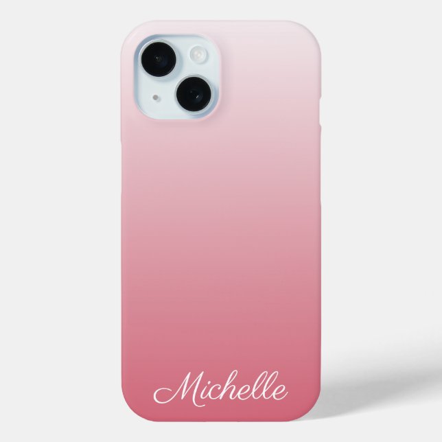 Personalised gradient ombre salmon pink Case-Mate  iPhone Case (Back)