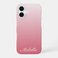 Personalised gradient ombre salmon pink