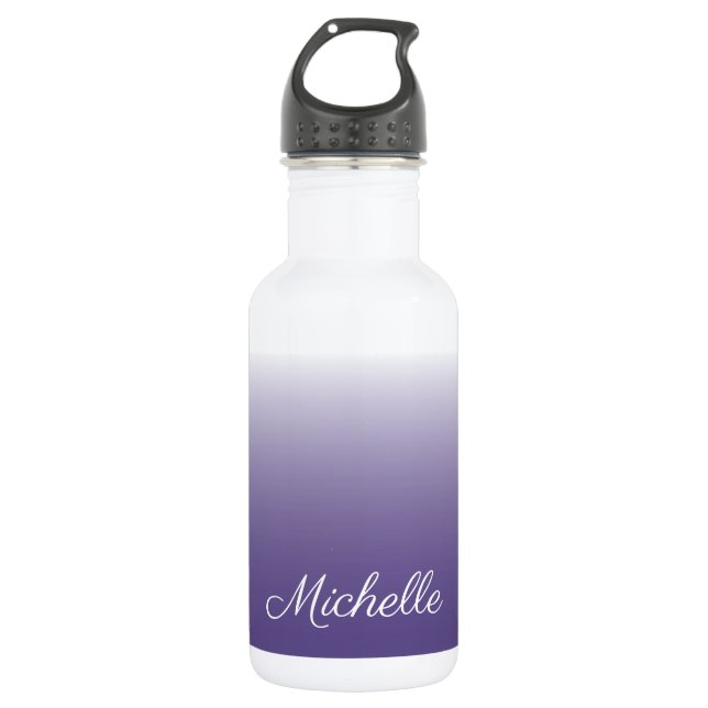 Personalised gradient ombre Ultra Violet 532 Ml Water Bottle (Front)